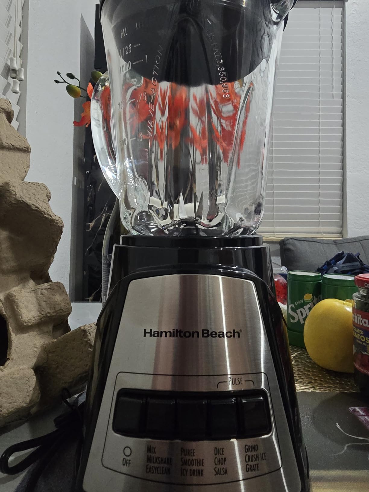 Hamilton Beach Power Elite Blender For Smoothies With Wave Action System | 40 oz. Glass Jar | 12 Functions Including Puree, Crush Ice | 700 Watts | Kitchen Makeover Blue | 58155 customer photo 2