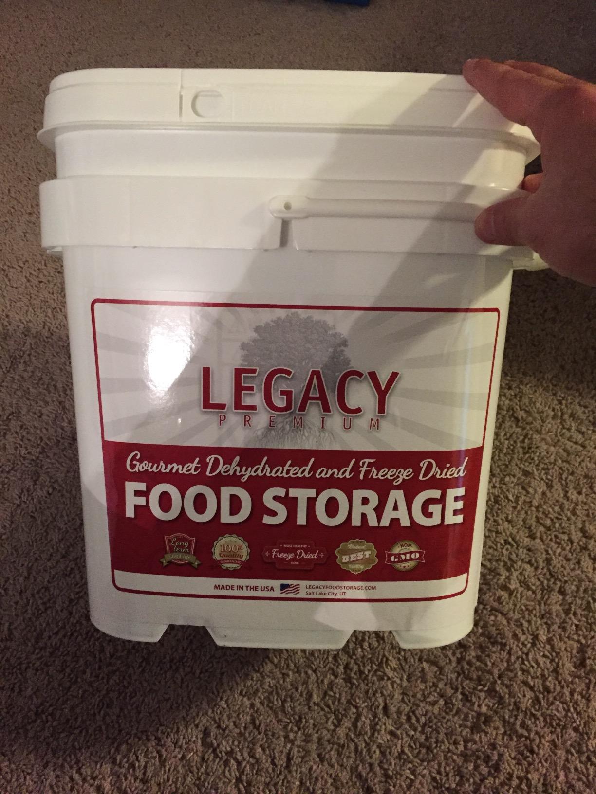 Legacy Food Storage 120 Serving Emergency Food Supply Bucket, 16 Entrees, 48,640 Total Calories, Shelf Stable Breakfast Lunch & Dinner, Freeze Dried Survival Meals for MRE Camping, Hiking, Prepping customer photo 1