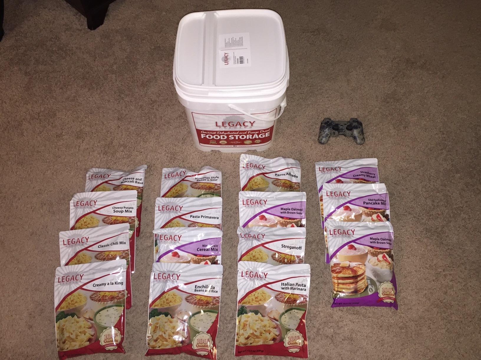 Legacy Food Storage 120 Serving Emergency Food Supply Bucket, 16 Entrees, 48,640 Total Calories, Shelf Stable Breakfast Lunch & Dinner, Freeze Dried Survival Meals for MRE Camping, Hiking, Prepping customer photo 2