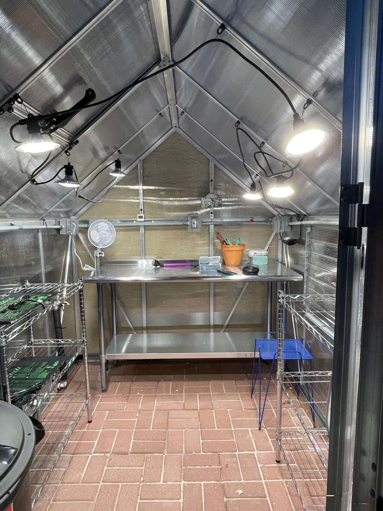 Palram - Canopia Mythos 6' x 10' Polycarbonate Aluminum Greenhouse, Silver | Outdoor Backyard Home Garden Walk-In DIY Kit, Twin-Wall UV Protected, Heavy-Duty Aluminum Frame, Lockable Door, Roof Vent customer photo 2