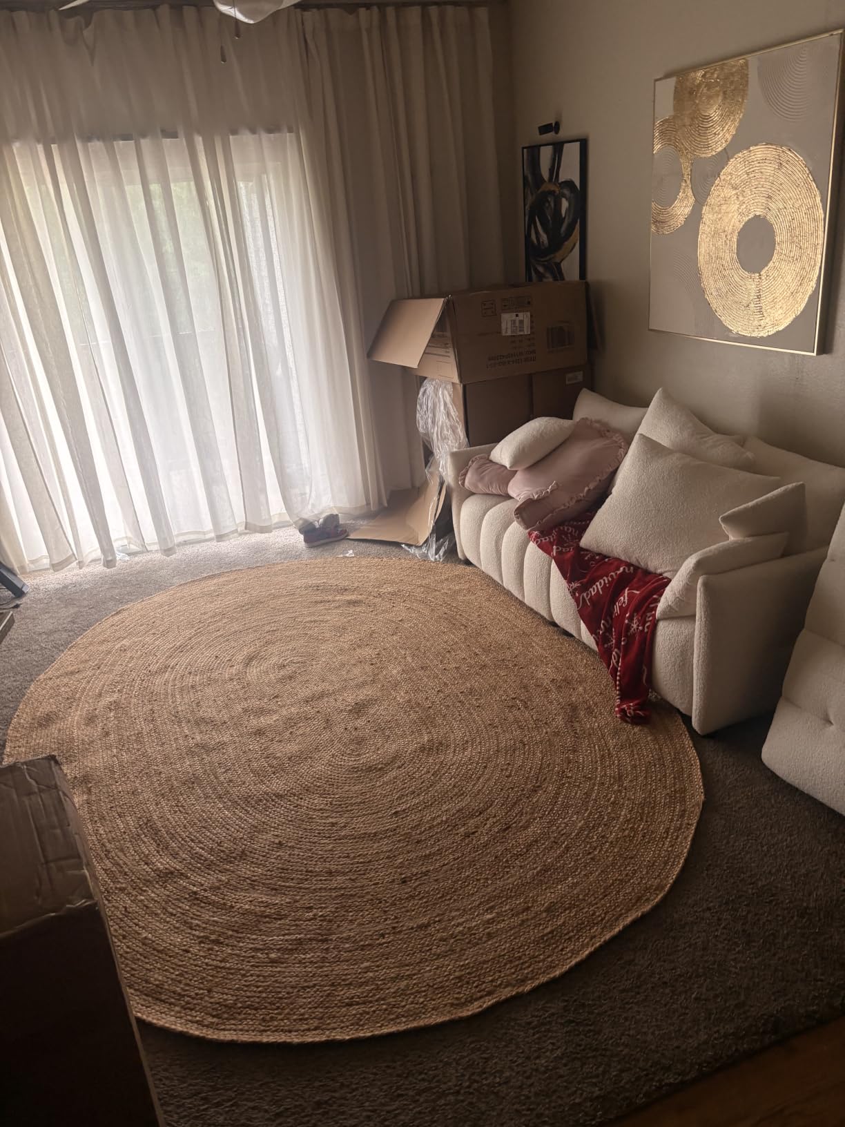 SAFAVIEH Area Rug 6x9 - Cape Cod Collection - Natural Brown, Handmade Braided Flat Weave Jute (CAP252A) customer photo 1