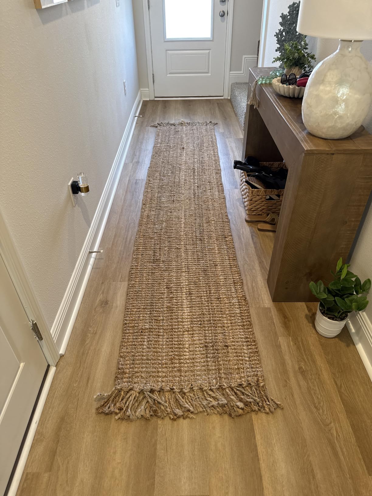 JONATHAN Y Handwoven Jute Fringe Natural Indoor Area Rug, 8x10, Pata, Bohemian, Rustic, Cottage, Easy-Cleaning (NRF103A-8) customer photo 1