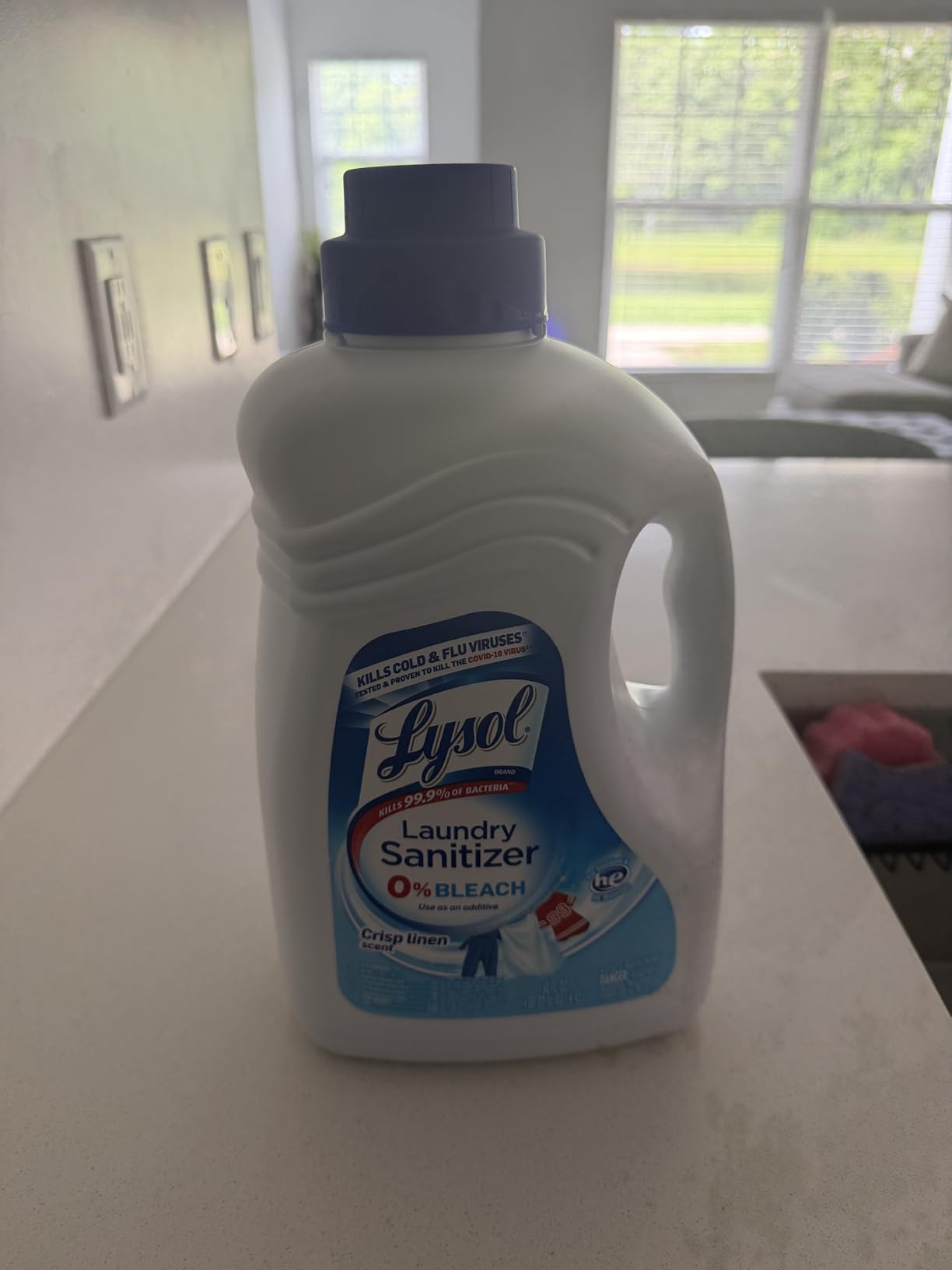 Lysol Laundry Sanitizer Additive, Free & Clear, Free from Fragrance and Dyes, 0% Bleach Laundry Sanitizer, Bacteria-causing Laundry Odor Eliminator, Unscented, 90 Fl Oz customer photo 2