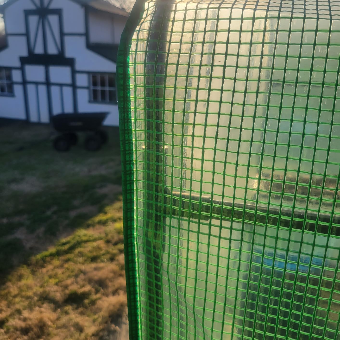 56x30x76 Mini Walk-in Greenhouse, Portable Plant House with 3-Tier Shelves | PE Cover, Roll-Up Door, Steel Frame customer photo 2