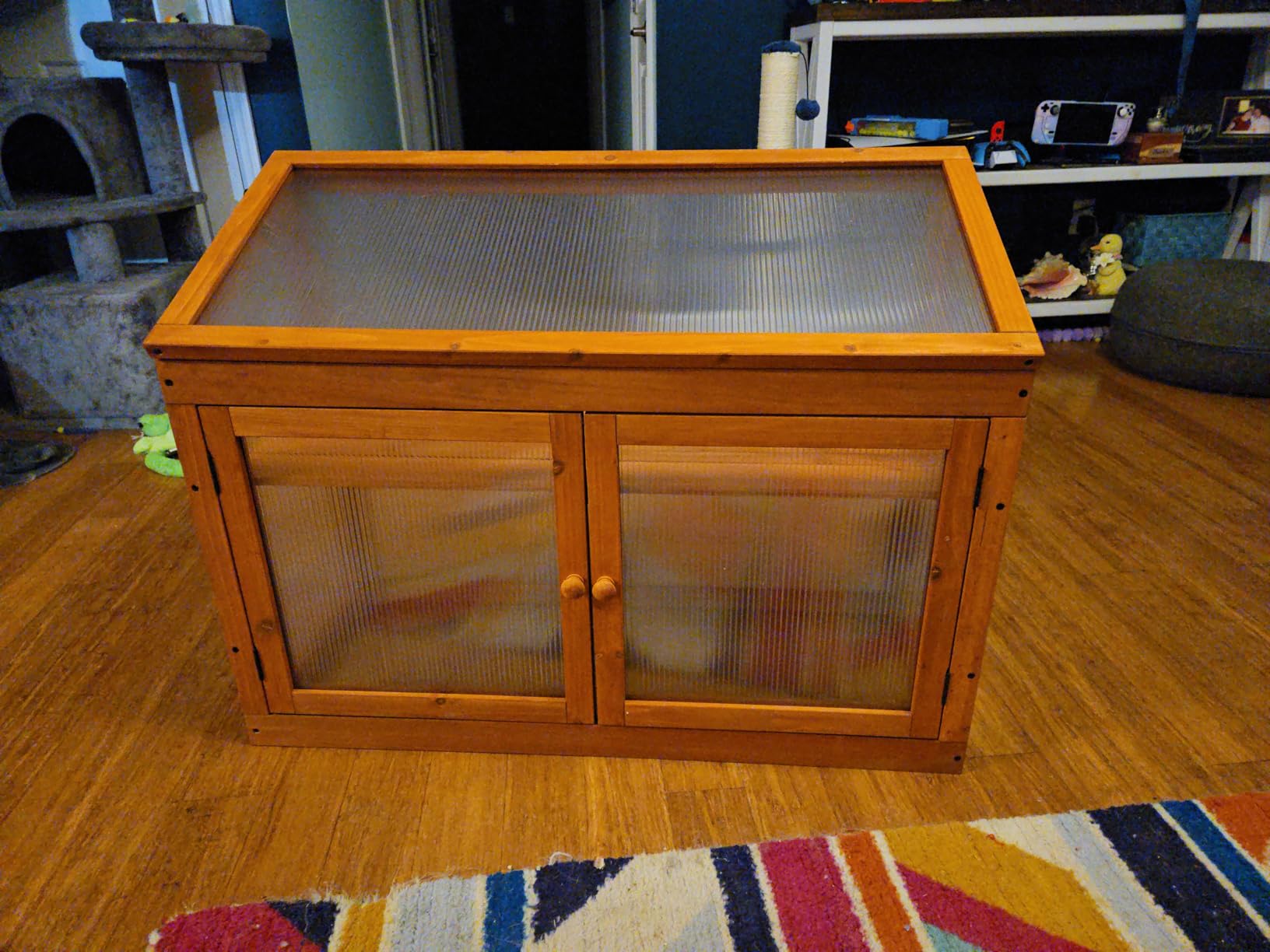 MCombo 2-Tier Wooden Cold Frame Garden Greenhouse Raised Flower Planter Shelf Bed Protection 6057-0160 (Orange) customer photo 1