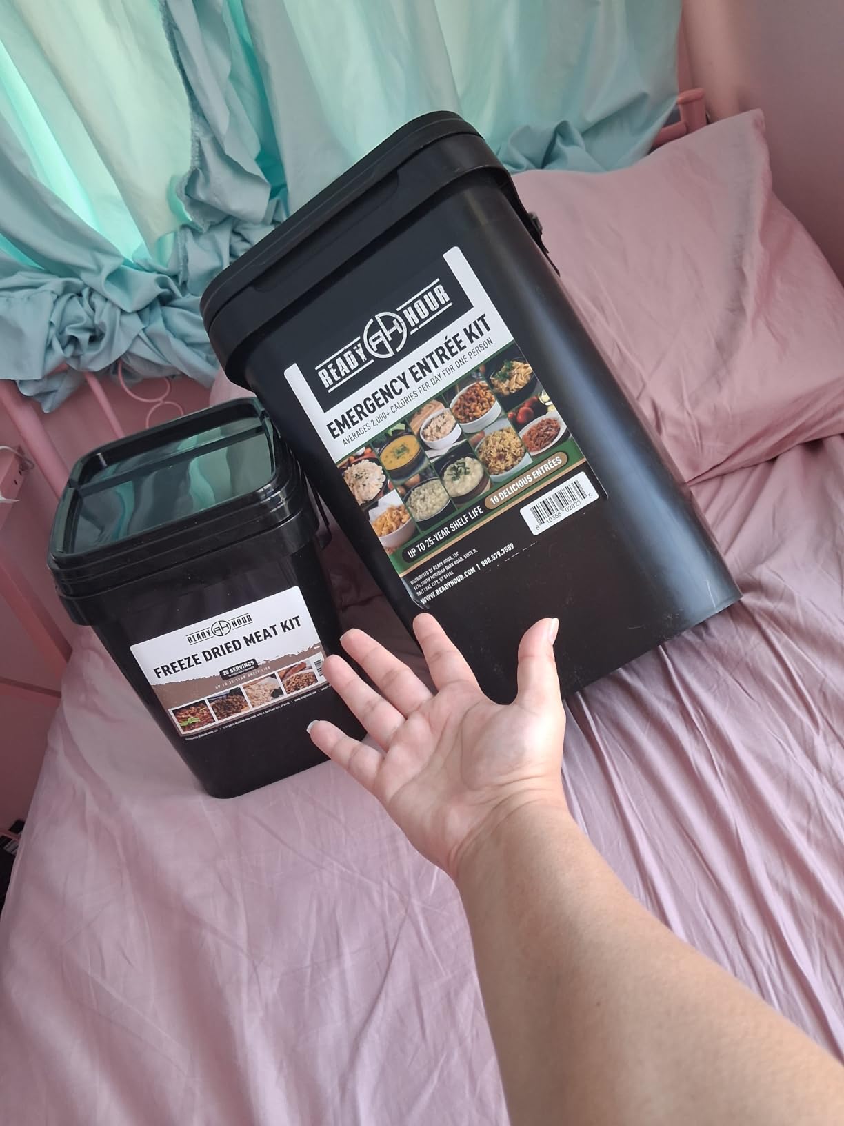 Ready Hour 120 Serving Entree Bucket-Freeze Dried Emergency Food Supply-Survival Meals with Long Shelf Life-Prepper Essentials for Disaster, Camping, Hiking, or Outdoor Use customer photo 2