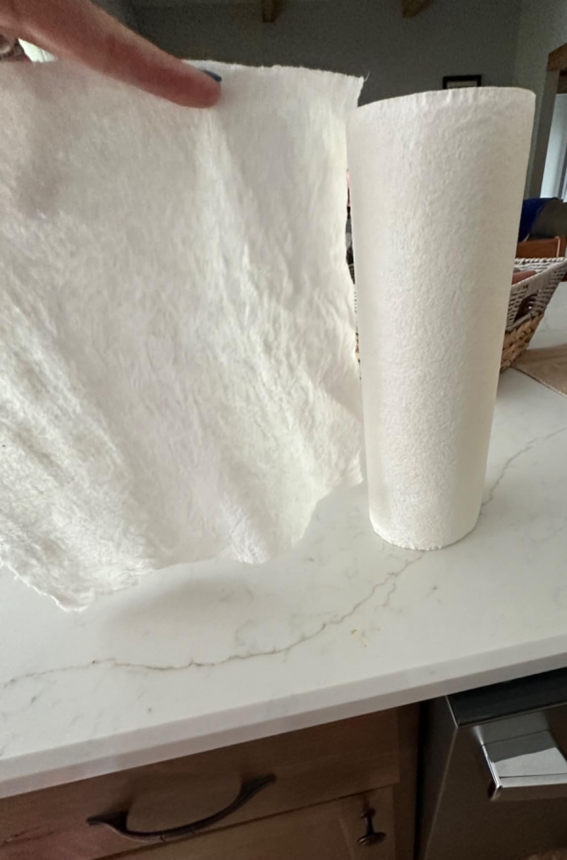Bamboo Paper Towels Replacement 4 Rolls 80 Sheets | Heavy Duty Machine Washable Reusable Paper Towels for Kitchen and Daily Use(11x12