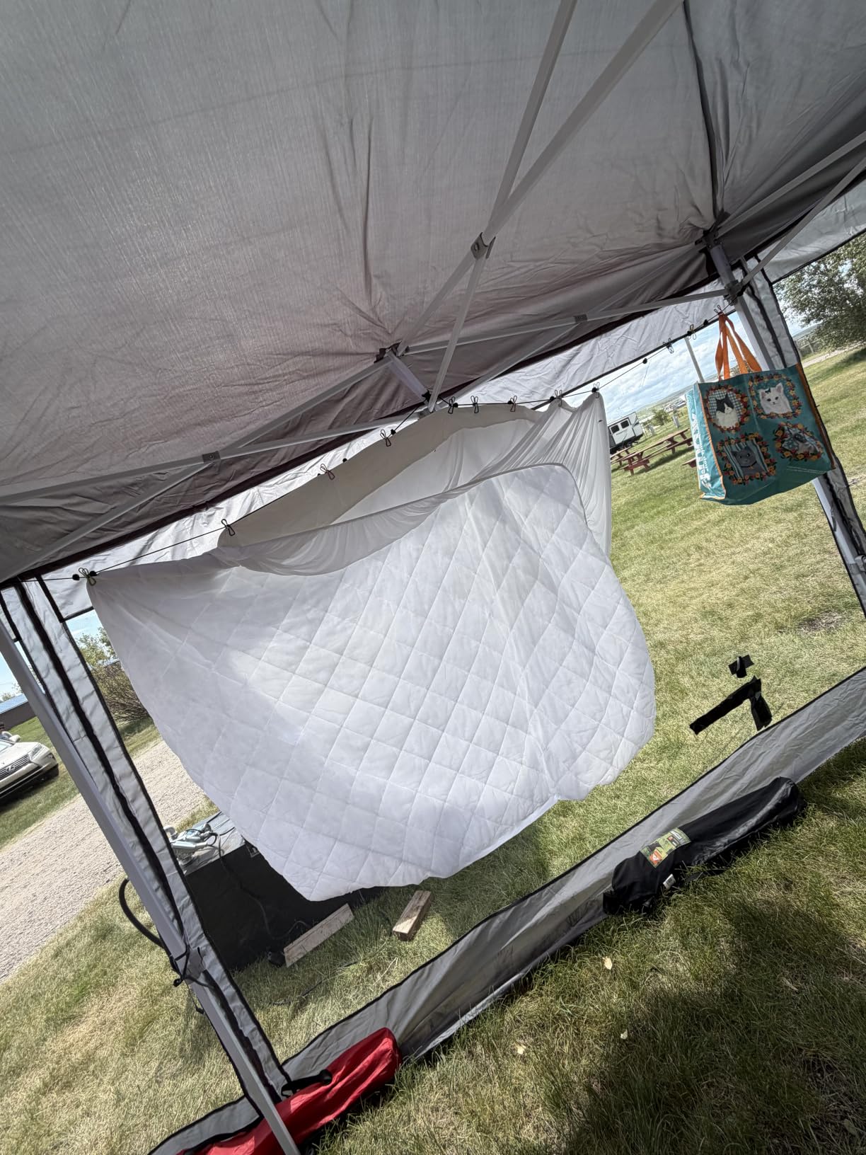 Retractable Portable Travel Clothesline Camping Clothing Line with 12 Clips | For Indoor Laundry Drying Line Outdoors Camping Essentials & RV Hotel with Waterproof Bag, Stretchable from 10 to 12 Feet customer photo 1