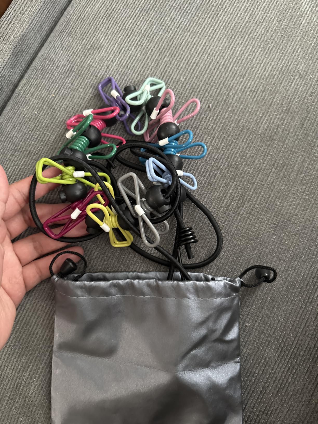 Retractable Portable Travel Clothesline Camping Clothing Line with 12 Clips | For Indoor Laundry Drying Line Outdoors Camping Essentials & RV Hotel with Waterproof Bag, Stretchable from 10 to 12 Feet customer photo 2