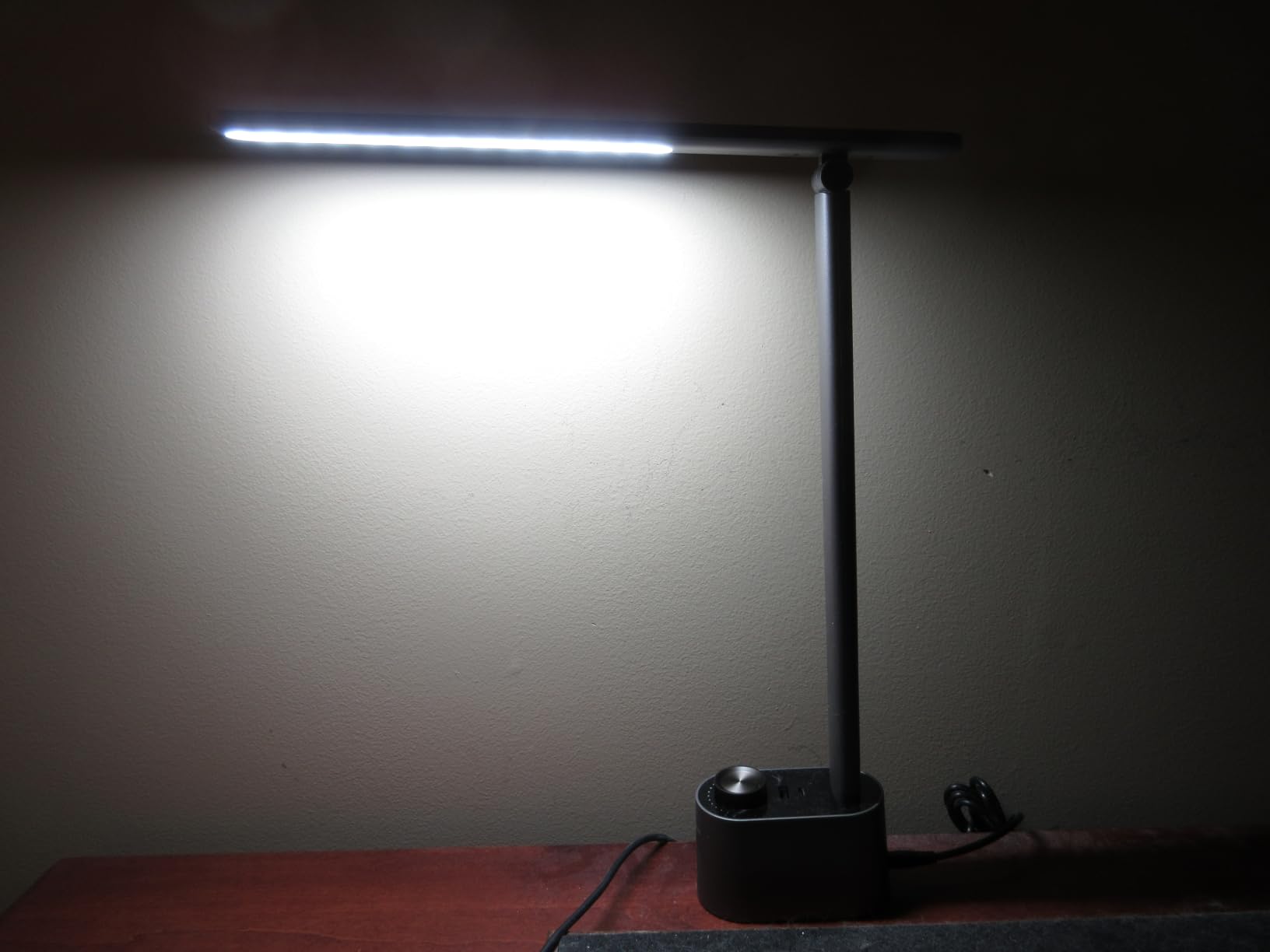 Honeywell HWT-H01 LED Desk Lamp, Foldable & Stepless Dimmable, White | Sunturalux Eye-Caring Desk Light with Charging Ports, Modern Table Lamp, Reading Lamp for Home Office Bedroom College Dorm customer photo 1