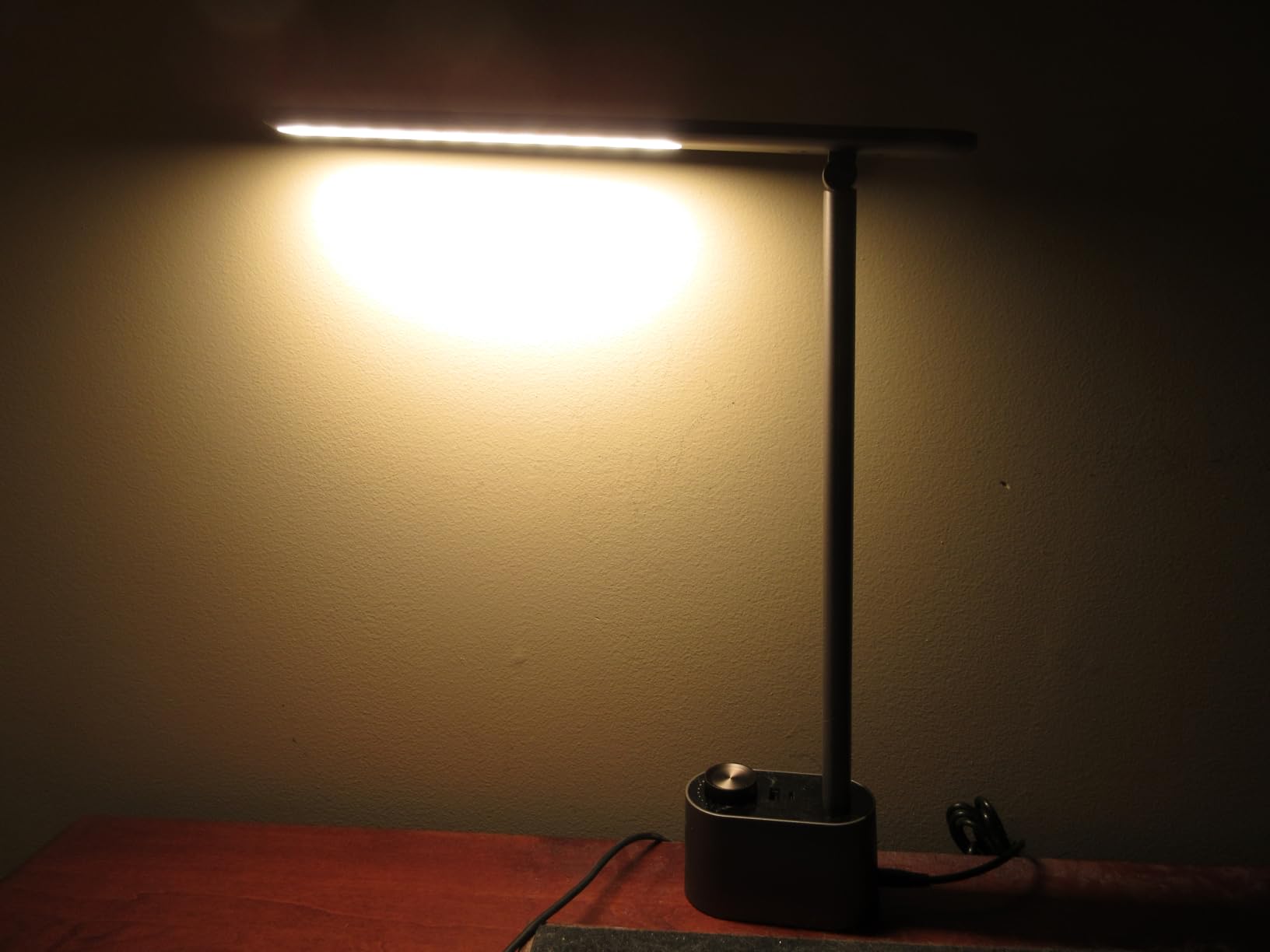 Honeywell HWT-H01 LED Desk Lamp, Foldable & Stepless Dimmable, White | Sunturalux Eye-Caring Desk Light with Charging Ports, Modern Table Lamp, Reading Lamp for Home Office Bedroom College Dorm customer photo 2