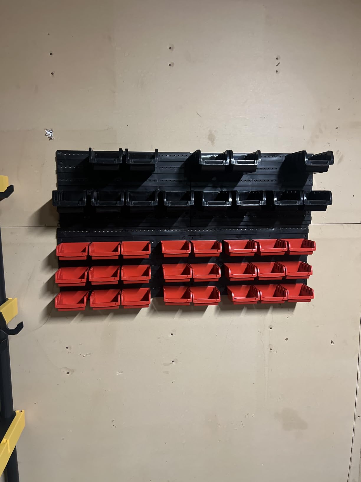 VEVOR 48-Bin Wall Mounted Storage Bins Parts Rack Organizer Garage Shop Tool Organizer for Screws, Nuts, Bolts, Nails, Beads, and Small Hardware Parts, With Wall Panels customer photo 2