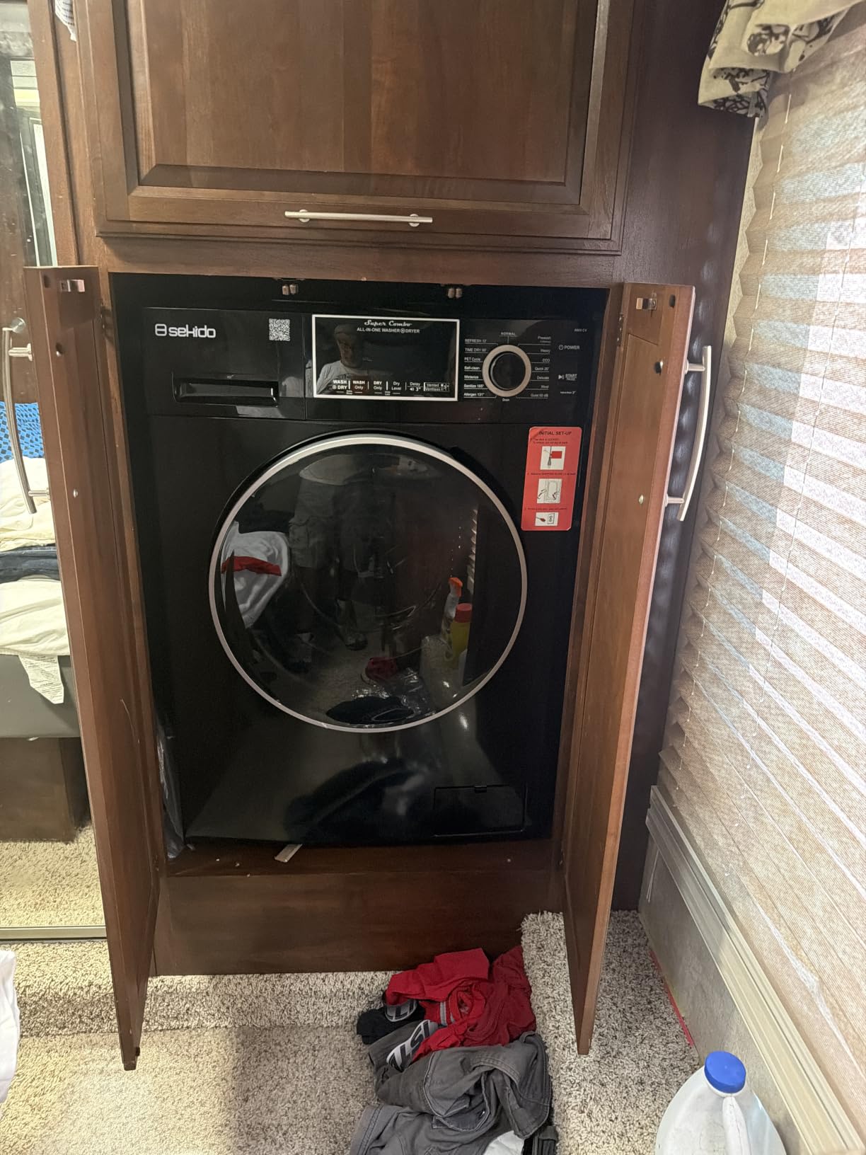 Sekido All-in-One Washer Dryer VENTLESS/VENTED PET cycle 1.62cf/15lbs 110V (Silver) customer photo 1