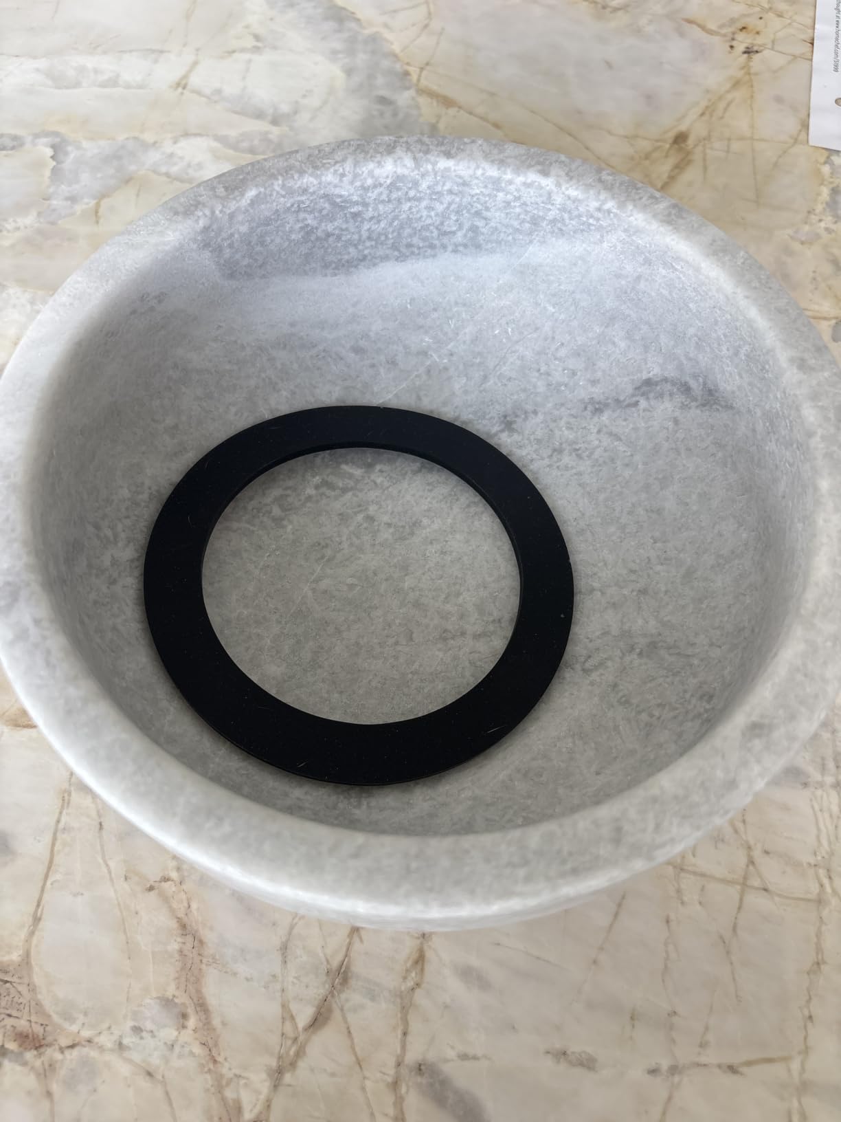 Karibiber Natural Marble Dog Bowl, 5lbs Non-Slip Cat and Dog Food Bowl Dish, Non-Tipping Weighted Puppy Pet Dish, Durable Food and Water Bowls, Easy to Clean, Holds 4 Cups(Indian Green) customer photo 1