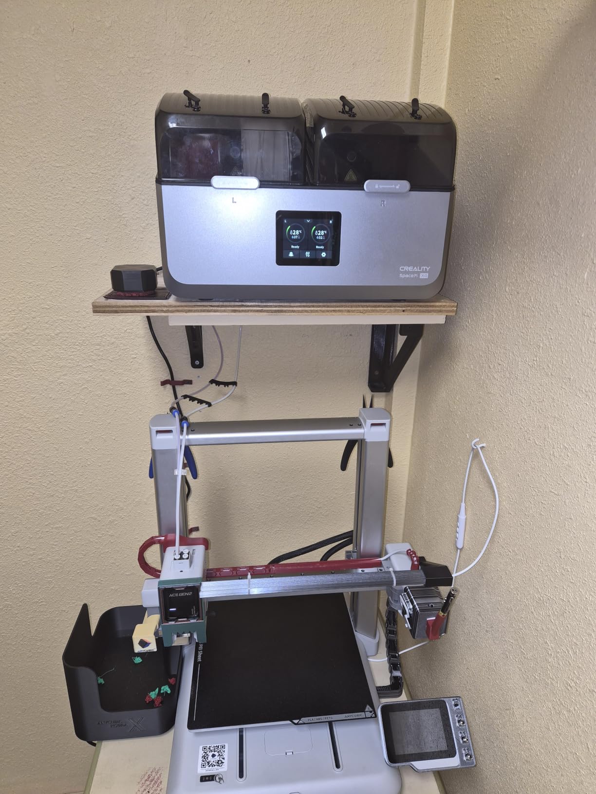 Creality Filament Dryer Box 4 Spools, Space Pi X4 Filament Storage Box, 200W PTC Heats Up to 85°C, Dual Heating Chambers, Fast Drying & Moisture-Free Storage, for PLA, PETG, TPU, ABS customer photo 1