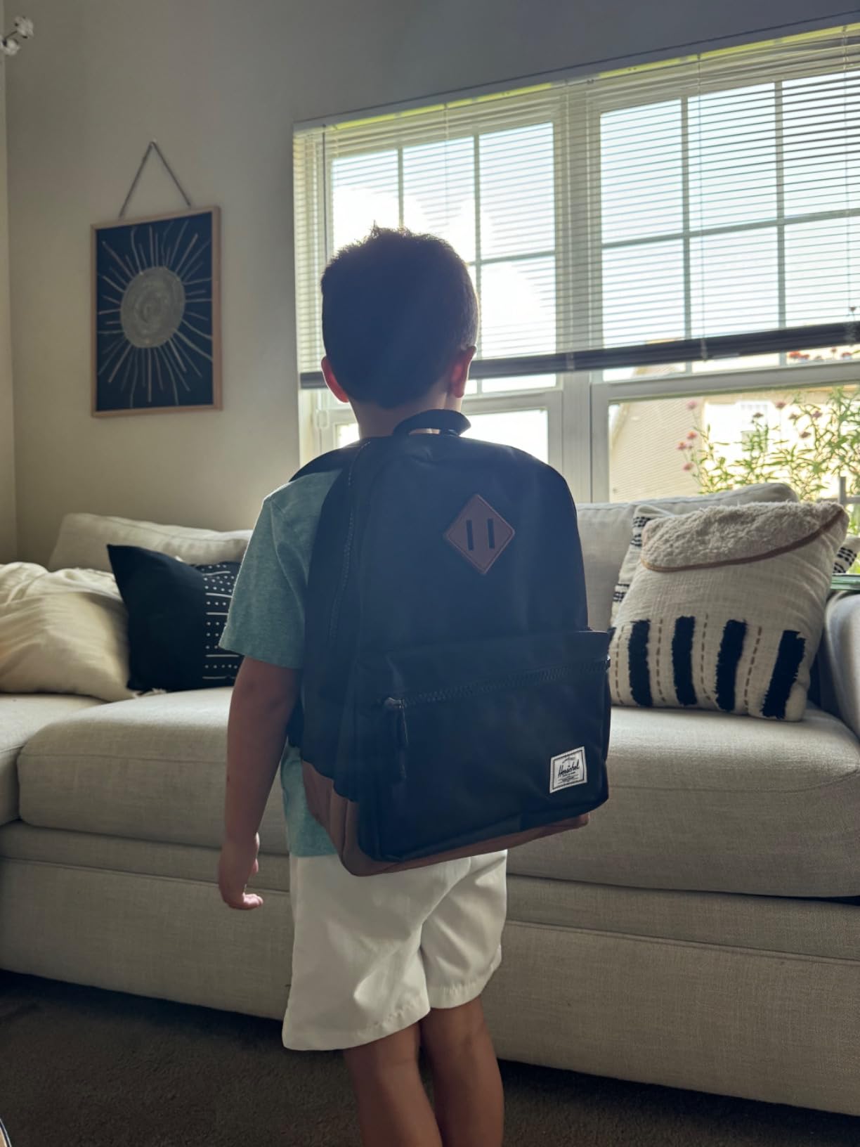 Herschel Supply Co. Heritage Kids Backpack, Hawaiian Surf/Saddle Brown, Kids - 15L customer photo 2