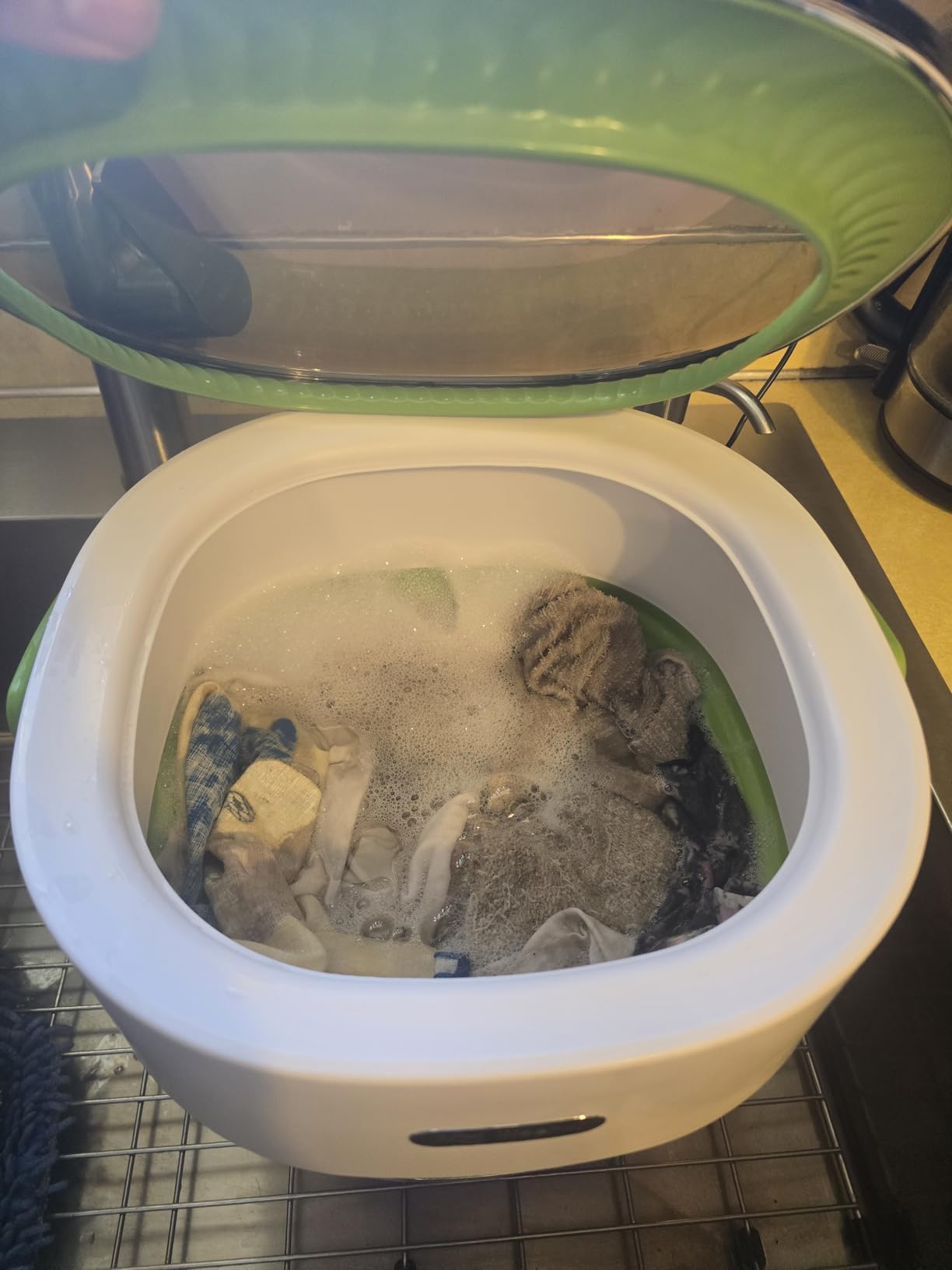 Mini Laundry Machine 16L - Foldable Portable Laundry Machine and Spinner for Baby Clothes, Underwear, Socks; Ideal for Travel, Dorms, Camping customer photo 2