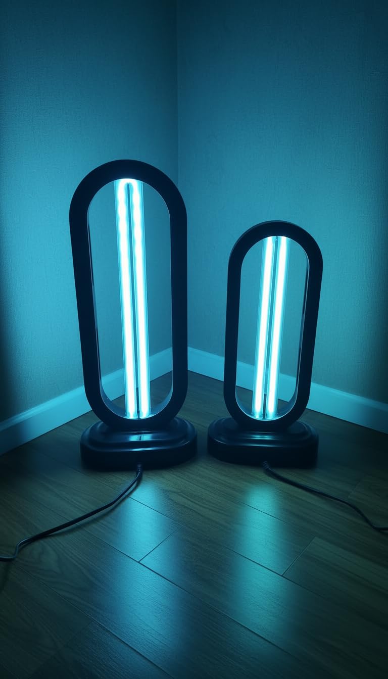 UV Light Sanitizer w/Spare Bulb with Ozone, UVC Disinfection Lamp with Remote Control, Ultraviolet Light Sanitizer for Whole Home, Room & Kitchen, UV Sterilizer 15/30/45/60 Minutes Timer customer photo 1