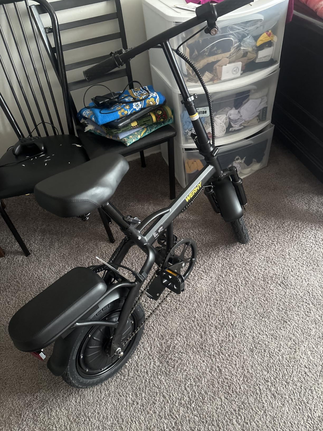 WERHY Electric Bike for Adults, 500W Motor, 20 MPH Max Speed Folding Ebike, 14