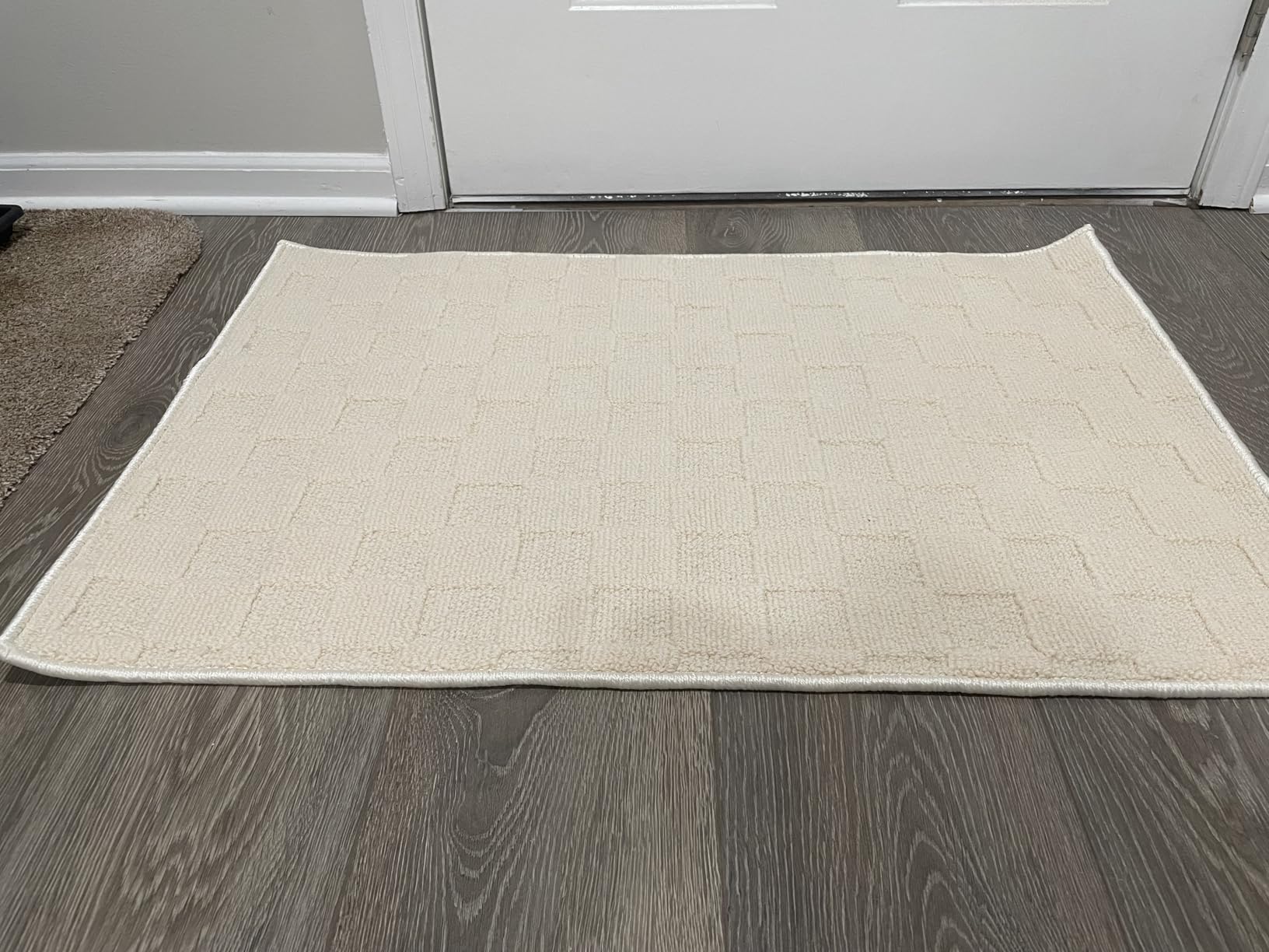 ANSSO Wool Area Rugs 9x12 Living Room, 80% Merino Wool and 20% Cotton Soft Tufted Area Rug with Cotton Non-Slip Backing (Deep Gray) customer photo 1